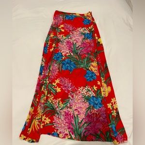 Show Me Your Mumu Mick Slit Maxi Skirt ~ Tropical Tango - Size Large